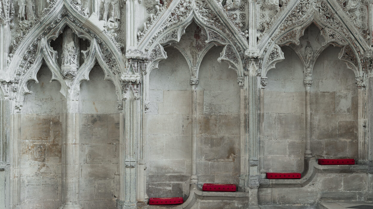 Lady Chapel red cushions