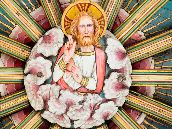 Christ in Majesty on the Octagon boss