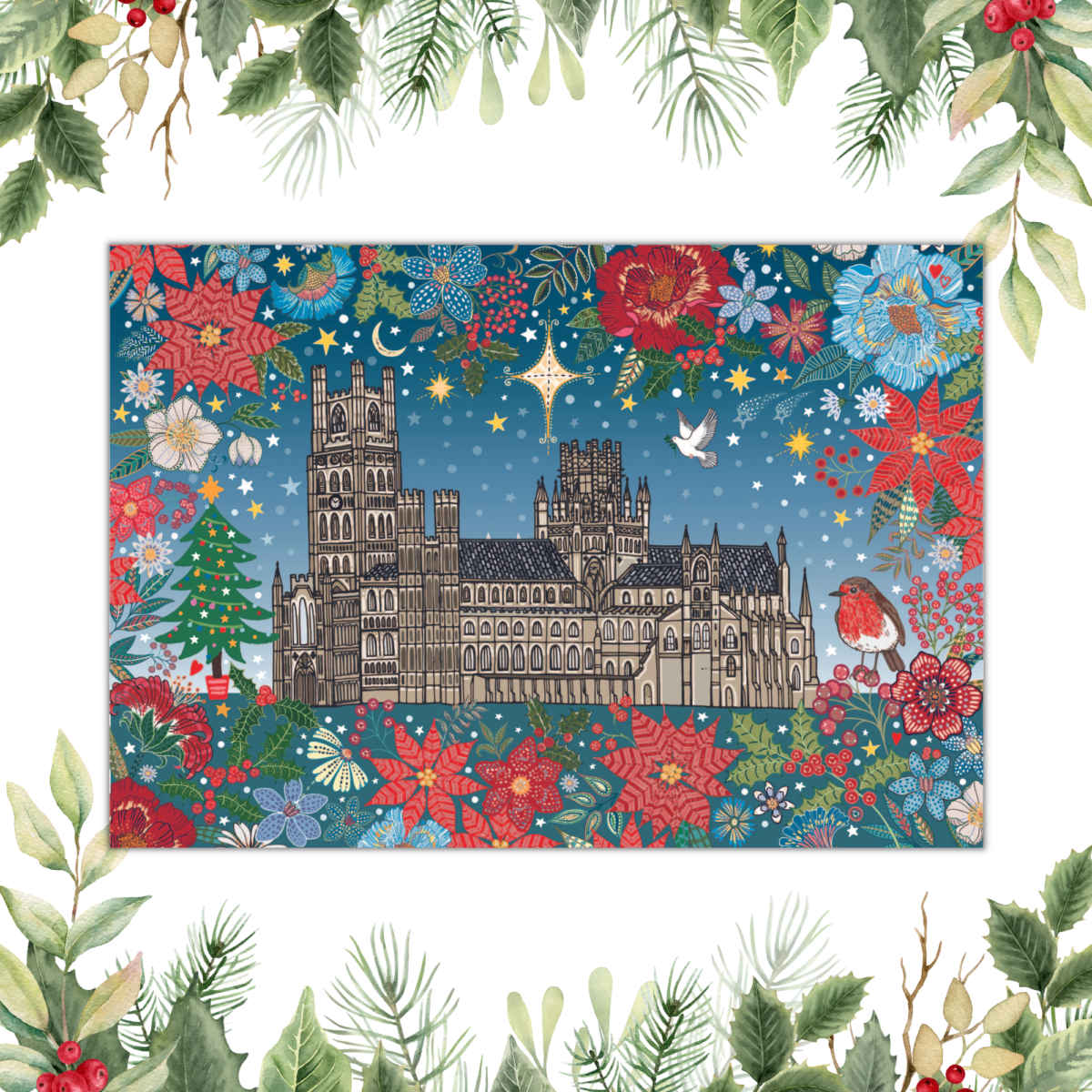 Image of Friends Christmas Card (2023) - Festive Ely Cathedral