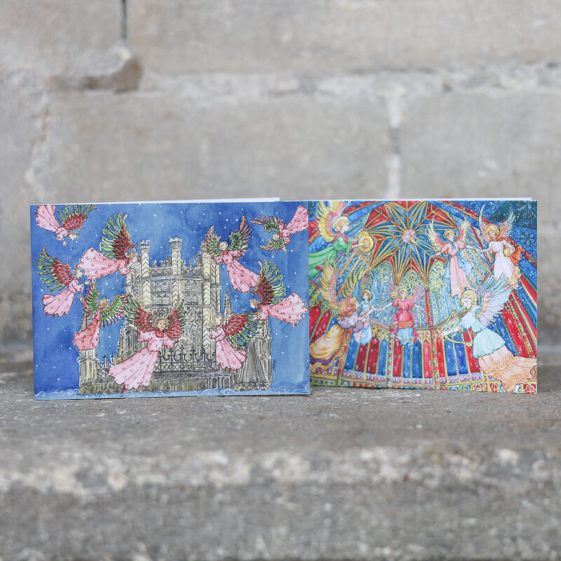 Friends Christmas Card (2026) - Ely Cathedral Angels, 2 designs by Jane Abbott