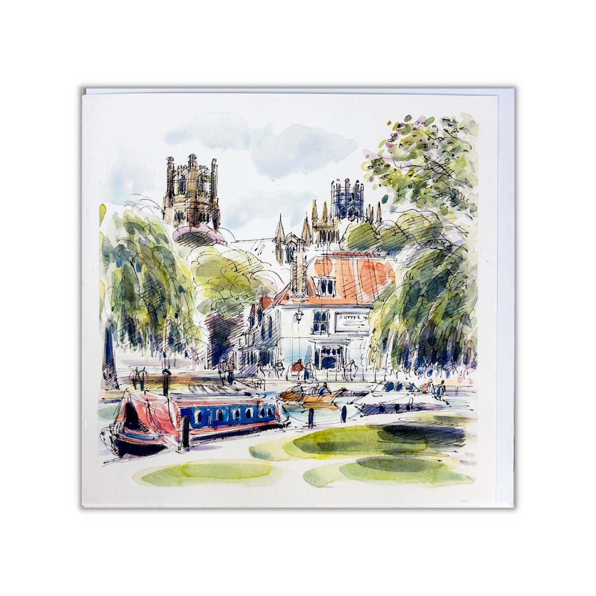 Image of Ely Cathedral from the River Great Ouse card by Richard Briggs