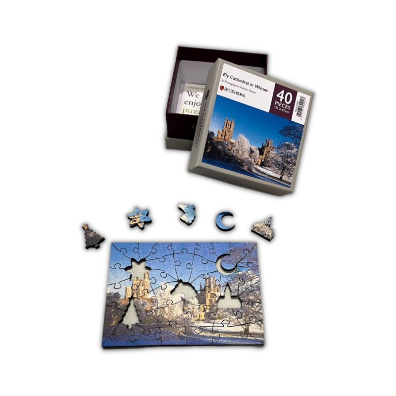 Ely Cathedral in Winter Mini Wooden Jigsaw