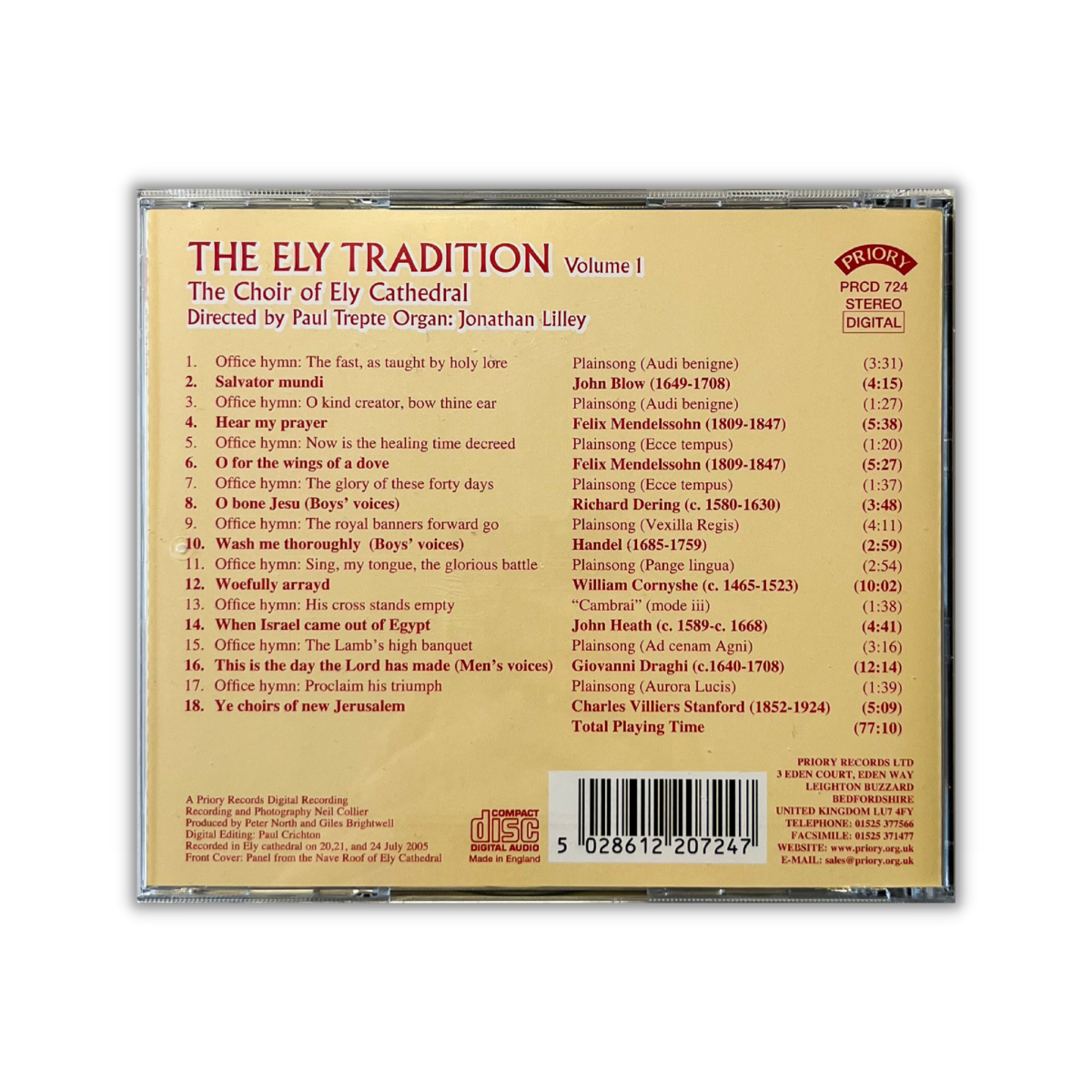 Image of The Ely Tradition Volume 1