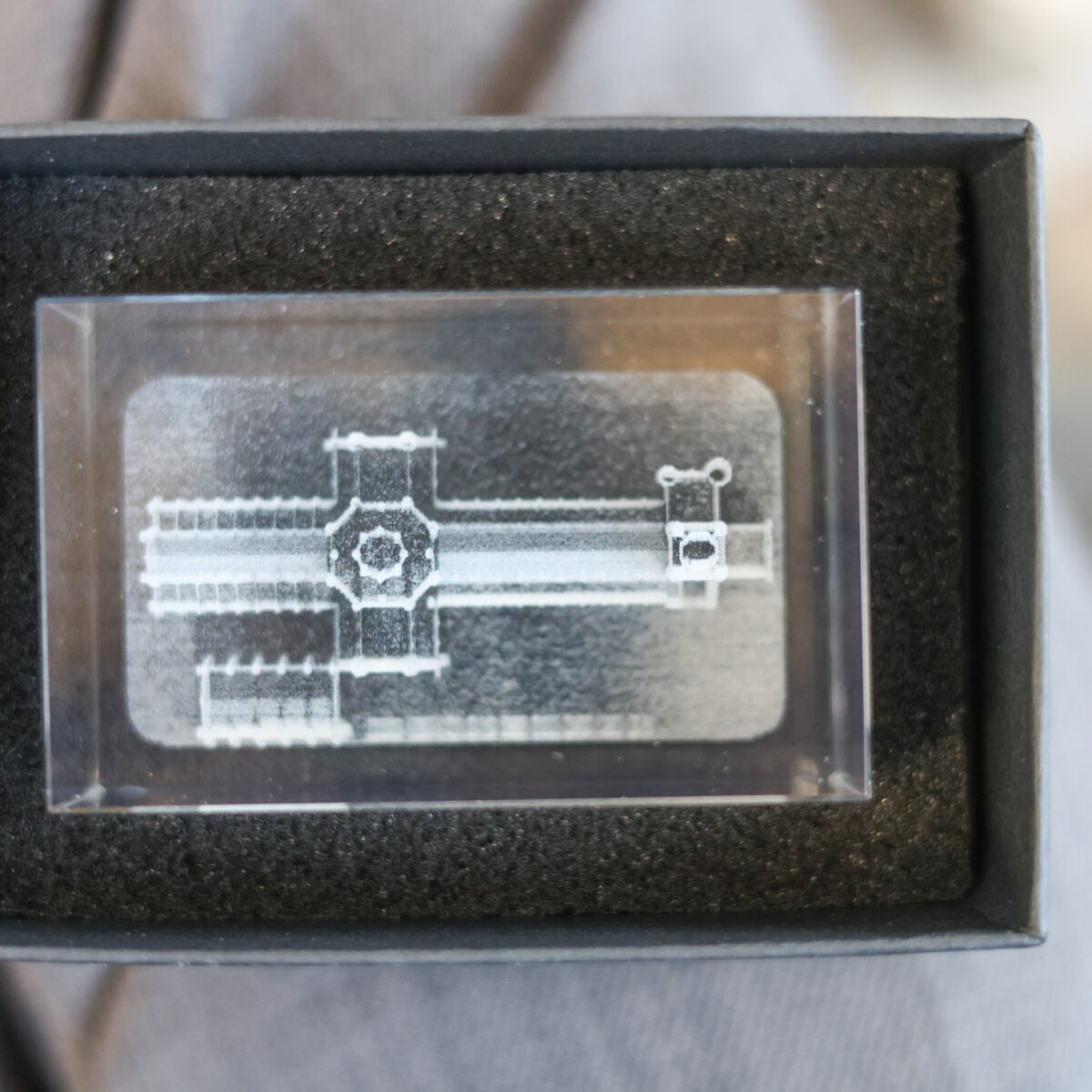Image of Glass Etched Block 3D