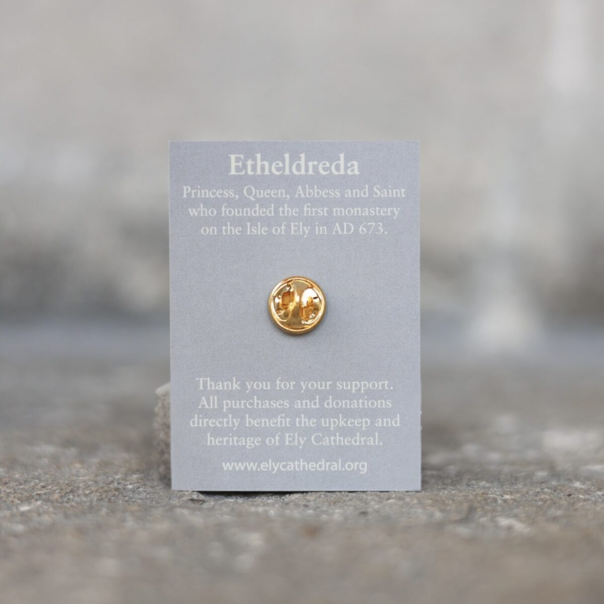 Image of St. Etheldreda pin badge