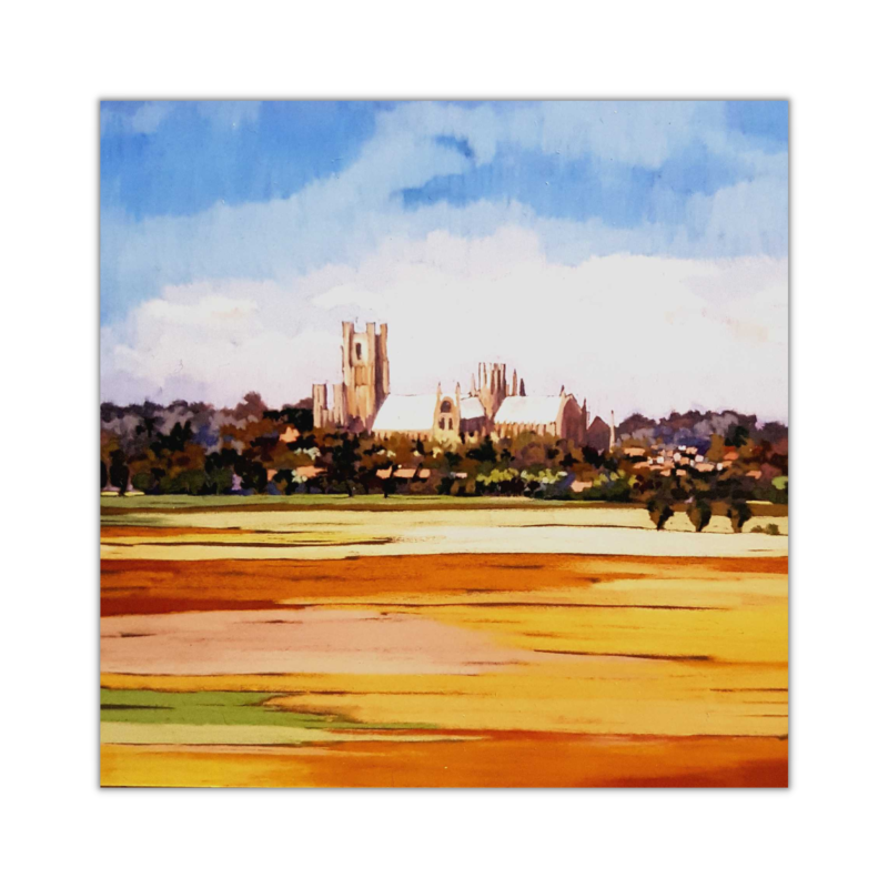 Ely Cathedral from Stuntney Card by Claire McGinley
