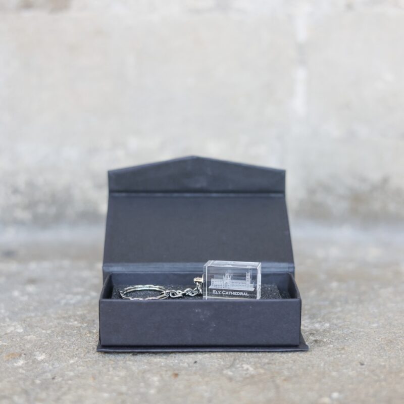 Glass Etched Keyring 3D