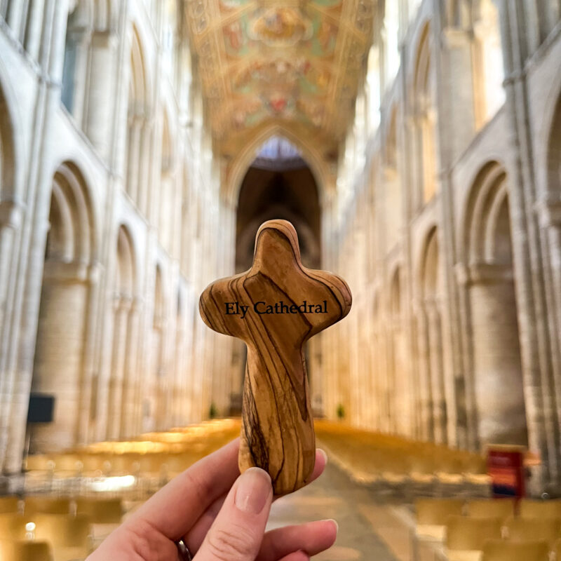 Olive Wood Holding Cross